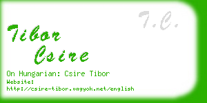 tibor csire business card